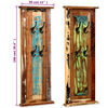 vidaXL Coat Rack Set of 2 Multicolor Solid reclaimed wood Wall mounting