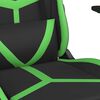 vidaXL Gaming Chair Black and green Faux leather, metal, plywood, plastic