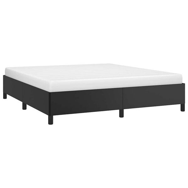 vidaXL Bed Frame Black Faux leather California King Bed Frame