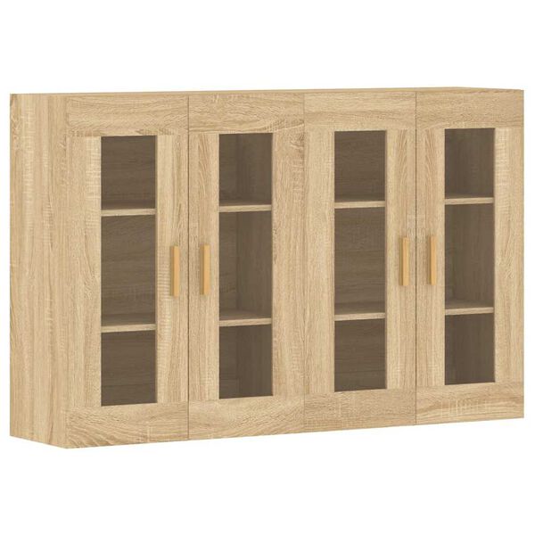 vidaXL Wall Mounted Cabinet Set of 2 Sonoma Oak