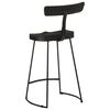 vidaXL Bar Stool Set of 2 Black Solid mango wood, iron Standard