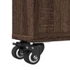 vidaXL Narrow Storage Trolley Brown Oak Engineered Wood Narrow