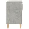 vidaXL Shoe Cabinet Concrete grey Engineered wood, Solid eucalyptus wood