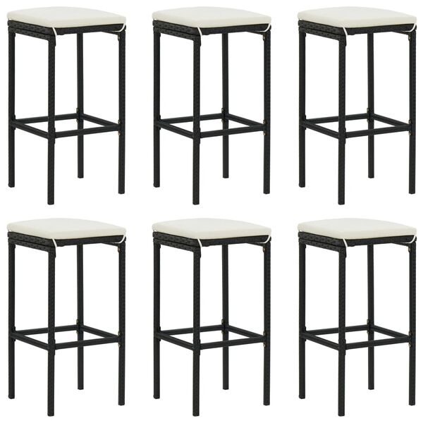 vidaXL Garden Bar Set Black, Cream White