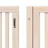 vidaXL Dog Gate Set of 10 Light Brown Solid Poplar wood Large Foldable