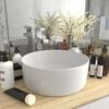 vidaXL Luxury Wash Basin Round Matt White 15.7x5.9" Ceramic
