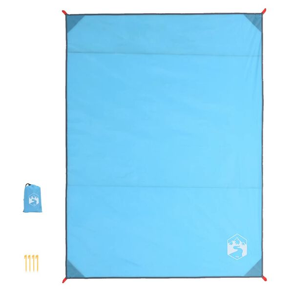 vidaXL Picnic Blanket with Pegs Blue 80.7"x61"