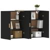 vidaXL Wall Mounted Cabinet Set of 2 Black