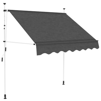vidaXL Manual Retractable Awning 78.7" Anthracite