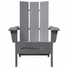vidaXL Folding Adirondack Chair Light Grey 31.69 x 29.33 x 36.22 in