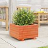 vidaXL Garden Planter Wax Brown Solid Pinewood 15.7 x 15.7 x 10.4 in