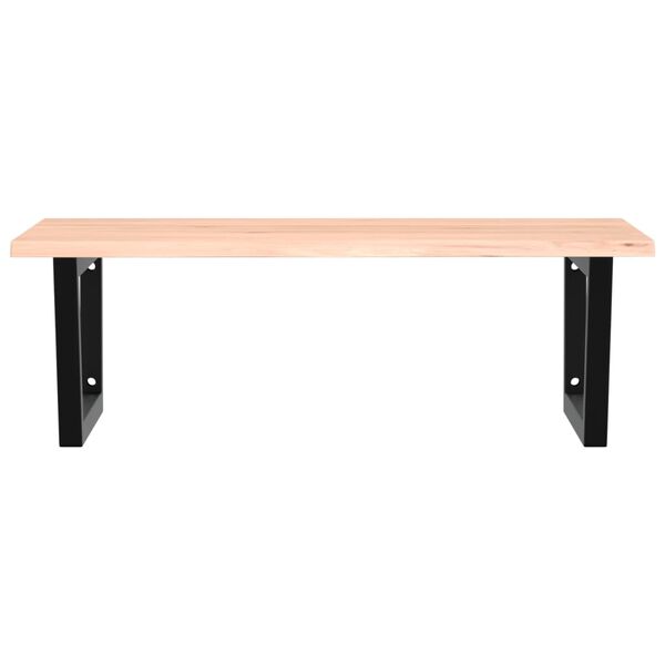 vidaXL Basin Shelf Wall Mounted Steel and Solid Wood Oak