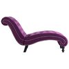 vidaXL Chaise Lounge Purple Velvet 57.1 x 20.5 x 30.3 in