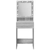 vidaXL Dressing Table with Shelf Grey Sonoma 19.69 x 16.14 x 53.15 in