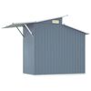 vidaXL Garden Shed Grey Galvanized Steel Large Garden Shed Rectangular
