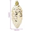 vidaXL Christmas Pine Cone Ball 40 pcs Gold