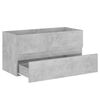vidaXL Bathroom Furniture Set Concrete Grey, White Engineered Wood, Ceramic