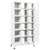 vidaXL Locker Cabinet Gray Sheet Metal Large Locker Cabinet