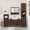 vidaXL Bathroom Furniture Set Brown oak Engineered wood, metal Medium