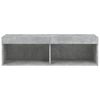 vidaXL TV Stand with LED Lights Concrete Gray 39.4"x11.8"x11.8"