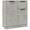 vidaXL Sideboards 2 pcs Concrete Gray 23.6"x11.8"x27.6" Engineered Wood