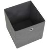 vidaXL Storage Box Set of 4 Gray Non-woven fabric 11.0x11.0x11.0 in