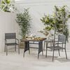 vidaXL Outdoor Dining Set Grey PE rattan, steel, solid acacia wood Medium