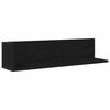 vidaXL Wall Shelf Black Engineered wood Medium Wall mounting