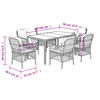 vidaXL Garden Dining Set Black, Cream White
