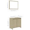 vidaXL Bathroom Furniture Set Sonoma Oak Engineered Wood Standard