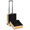 vidaXL Make-up Trolley  13.8x11.4x17.7" Gold Aluminium