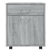 vidaXL Rolling Cabinet Grey sonoma Engineered wood Medium