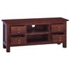 vidaXL TV Cabinet Classic Brown Solid Mahogany Wood TV Cabinet