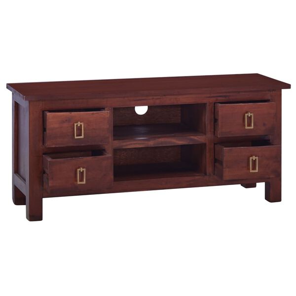 vidaXL TV Cabinet Classic Brown Solid Mahogany Wood TV Cabinet