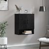 vidaXL Wall-Mounted Cabinet Black Oak 23.62 x 12.20 x 27.56 in