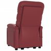vidaXL Stand Up Chair Wine Red Faux Leather, Iron, Poplar Wood Single