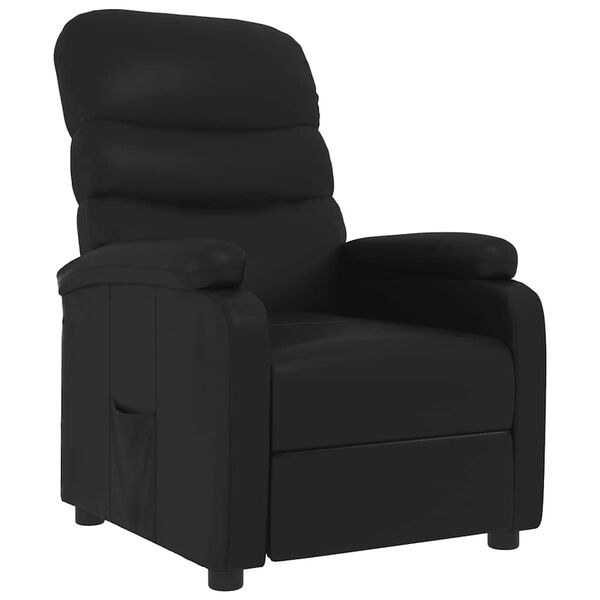 vidaXL Recliner Black Faux Leather