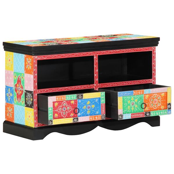 vidaXL TV Cabinet with Drawer Multicolour 31.50 x 13.78 x 19.69 in