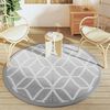 vidaXL Outdoor Carpet Grey Polypropylene Ø63.0 in Reversible Area Rug