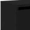 vidaXL Wall-Mounted Bedside Cabinet Set of 2 Black Engineered wood