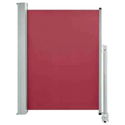 vidaXL Patio Retractable Side Awning 39.4"x118.1" Red