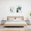 vidaXL Wall-mounted Bedside Cabinet Set of 2 Grey sonoma Engineered wood