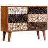 vidaXL Sideboard Brown with printed patterns Solid mango wood, MDF Medium
