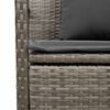 vidaXL Garden Storage Bench Grey PE rattan and powder-coated steel Large