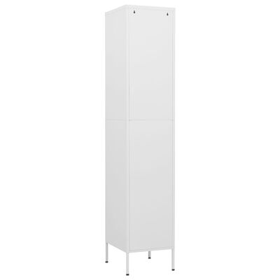 vidaXL Locker Cabinet White 13.8"x18.1"x70.9" Steel