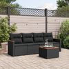 vidaXL Garden Sofa Set Black