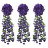vidaXL Christmas Flower Garland Dark purple