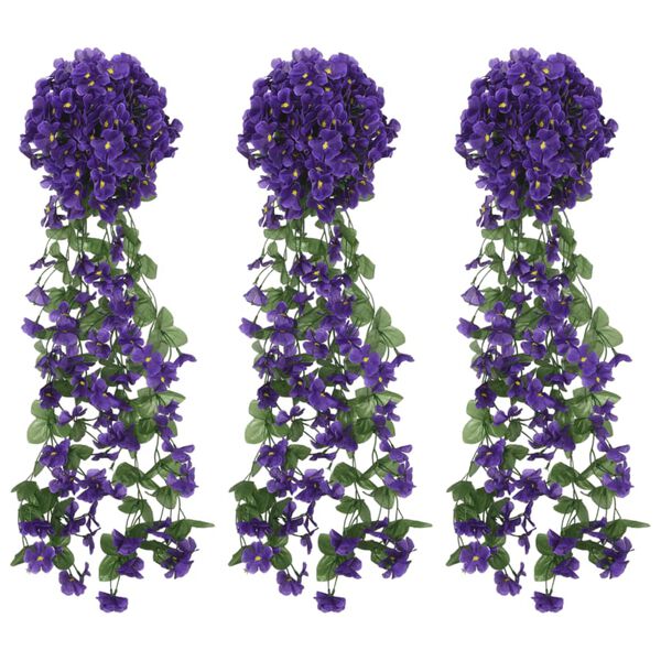 vidaXL Christmas Flower Garland Dark purple