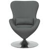 vidaXL Egg Chair Dark Grey 24.80 x 28.74 x 35.43 in Fabric