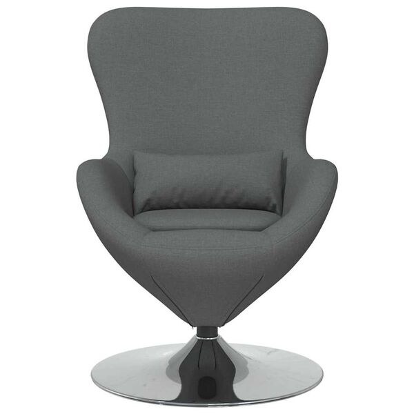 vidaXL Egg Chair Dark Grey 24.80 x 28.74 x 35.43 in Fabric